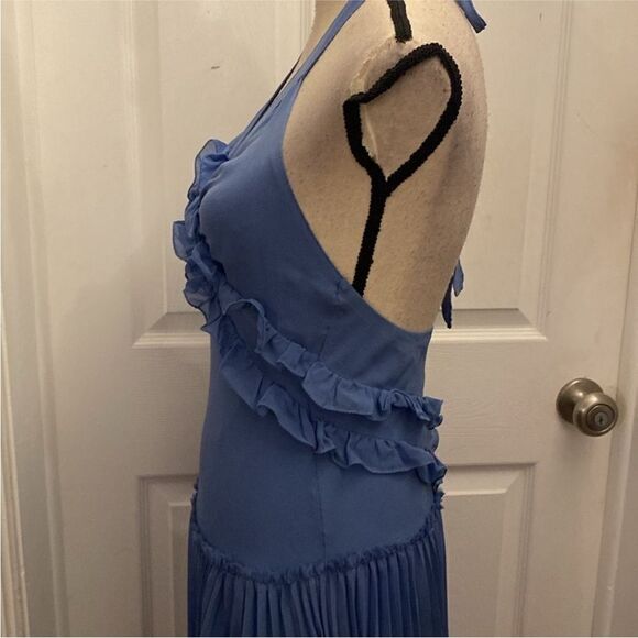 Patrizia Pepe Elegant Blue Halter Dress, S - Picture 5 of 11